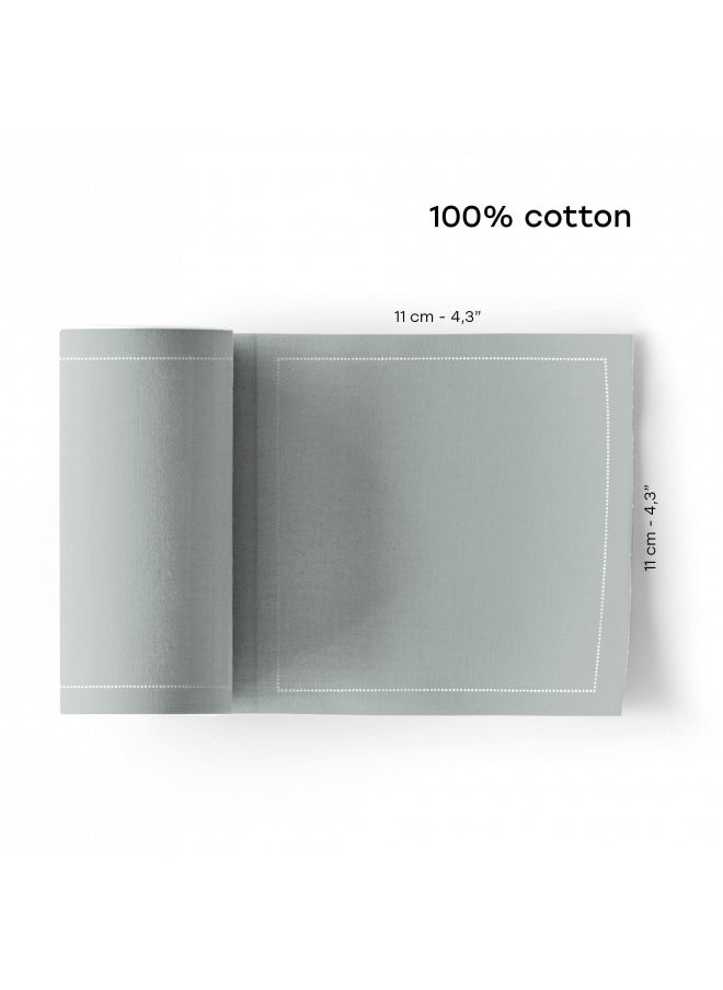 Cotton Cocktail Napkin - 4.3 x 4.3 in - 50 units per roll - Grey