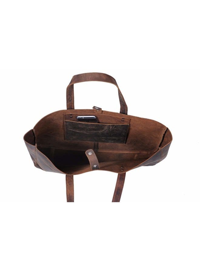 Komalc Genuine Soft Buffalo Leather Tote Bag Elegant Shopper Shoulder BagSALE - Image 4