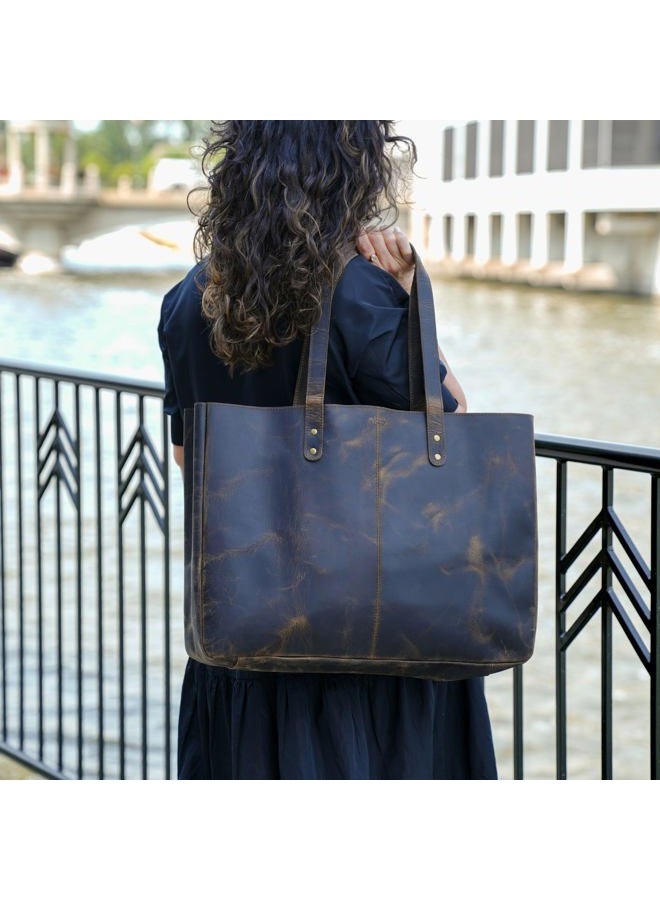 Komalc Genuine Soft Buffalo Leather Tote Bag Elegant Shopper Shoulder BagSALE - Image 2