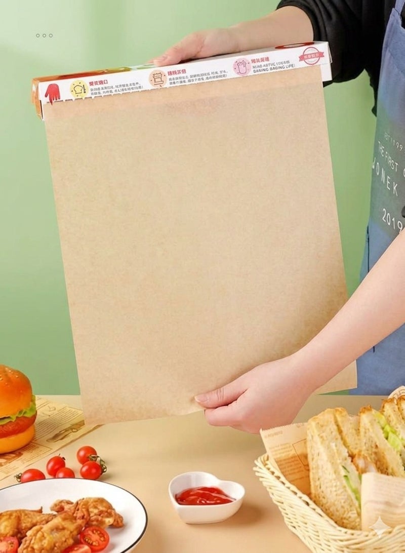 Happy Home Multi-purpose Parchment Paper Roll 20m x 30cm, Non-Stick Greaseproof Paper Sheets Hamburger Paper for Grilling, Sandwiches, and French Fries - Image 2