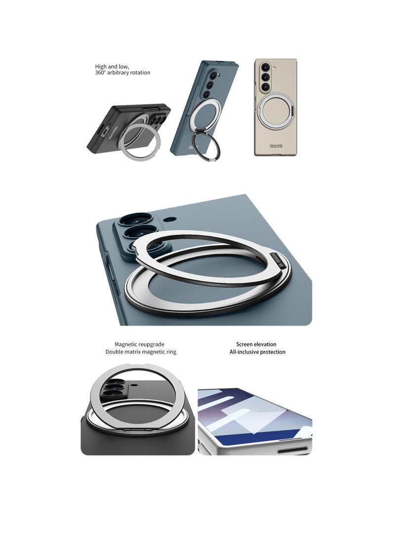 GKK Magnetic Protective Case Compatible with Samsung Galaxy Z Fold 7 5G (2025) ,Polycarbonate Cover with Screen Protector [Compatible with MagSafe] and Rotating Ring, Full-Hard Shell - Image 3