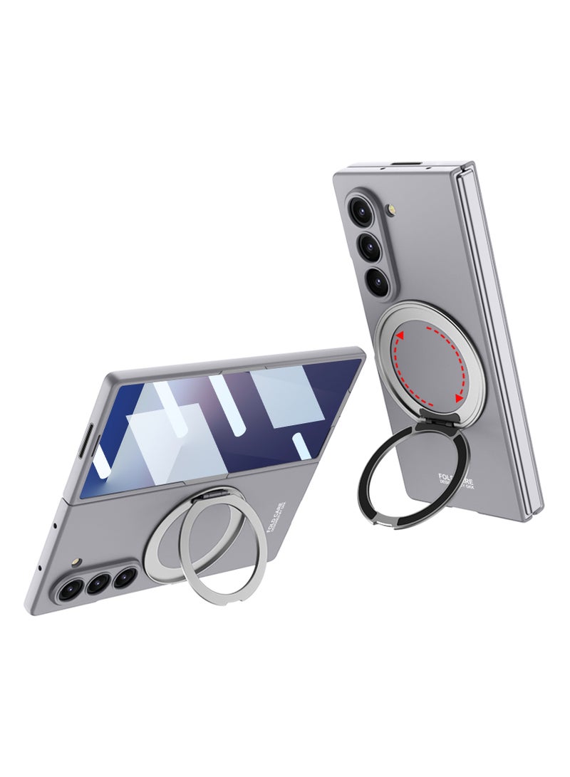 GKK Magnetic Protective Case Compatible with Samsung Galaxy Z Fold 7 5G (2025) ,Polycarbonate Cover with Screen Protector [Compatible with MagSafe] and Rotating Ring, Full-Hard Shell - Image 1