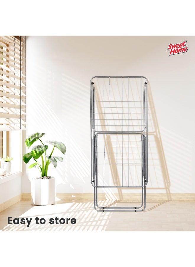 Sweet Home Clothes Drying Rack Compact & Portable Laundry Clothes Drying Rack Indoor Clothes Drying Rack Collapsible for Storage - Large Capacity - Image 5