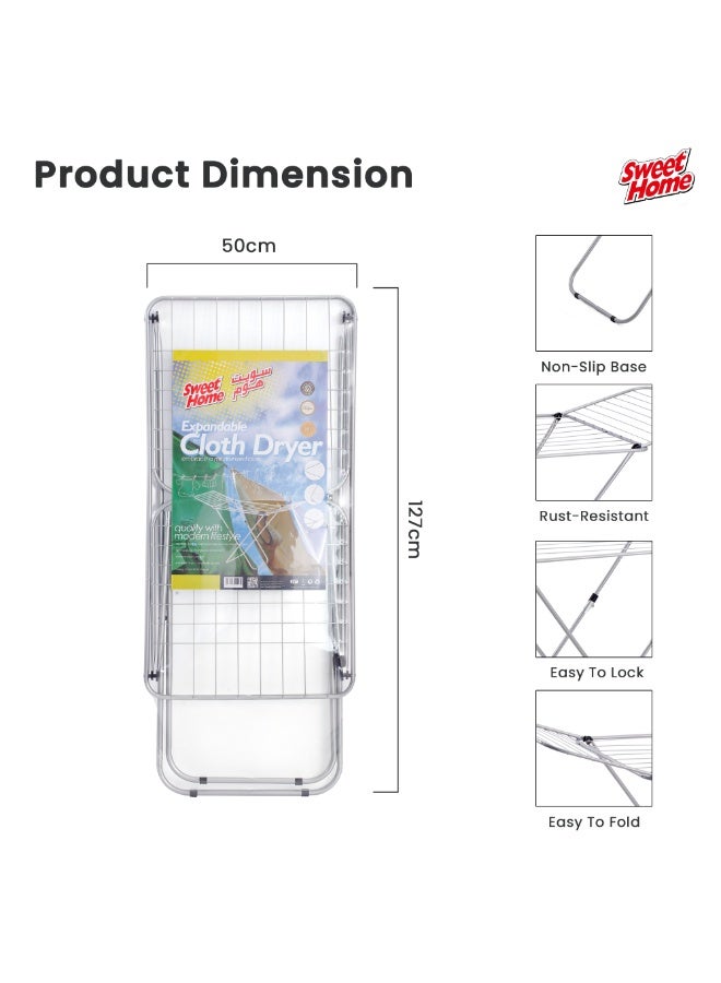 Sweet Home Clothes Drying Rack Compact & Portable Laundry Clothes Drying Rack Indoor Clothes Drying Rack Collapsible for Storage - Large Capacity - Image 2