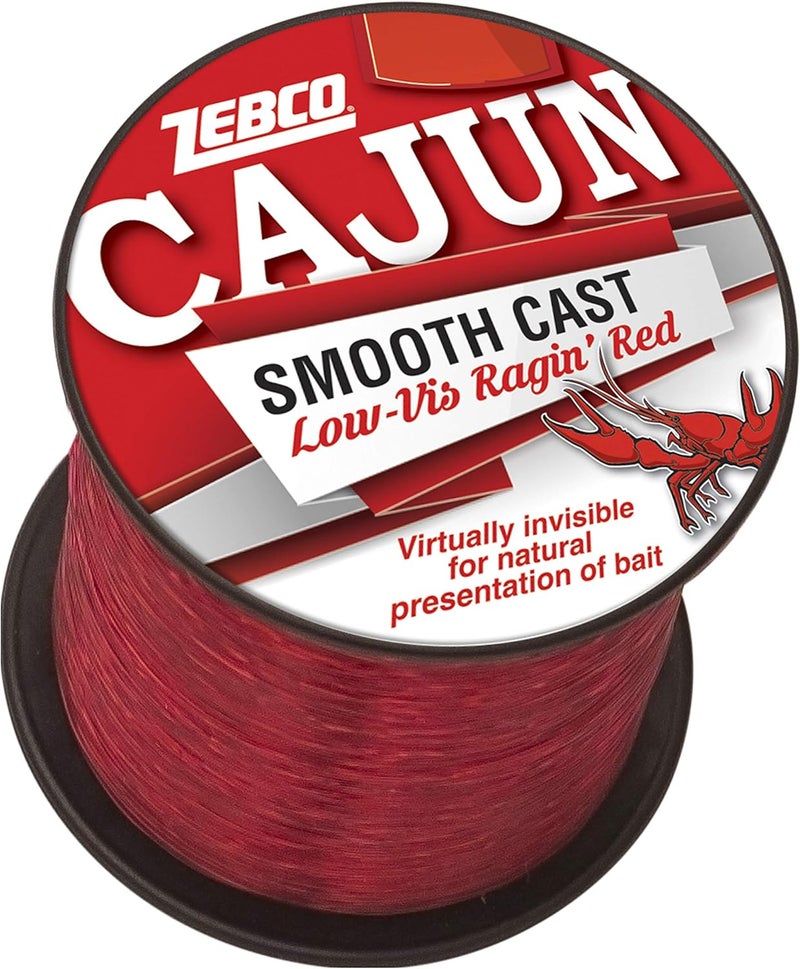 Cajun Line Smooth Cast Fishing Line, Low Vis Ragin' Red