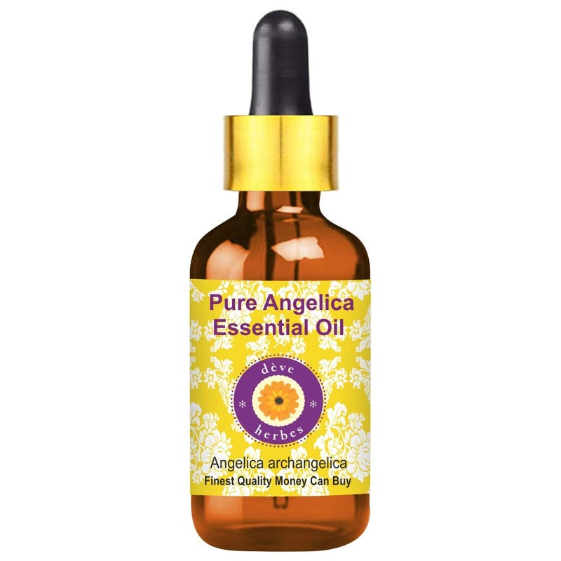 Deve Herbes Deve Herbes Angelica Essential Oil Angelica archangelica with Glass Dropper Pure NonSticky Nongreasy Lightweight Men Women All Skin Types Steam Distilled 2ml  - Image 1