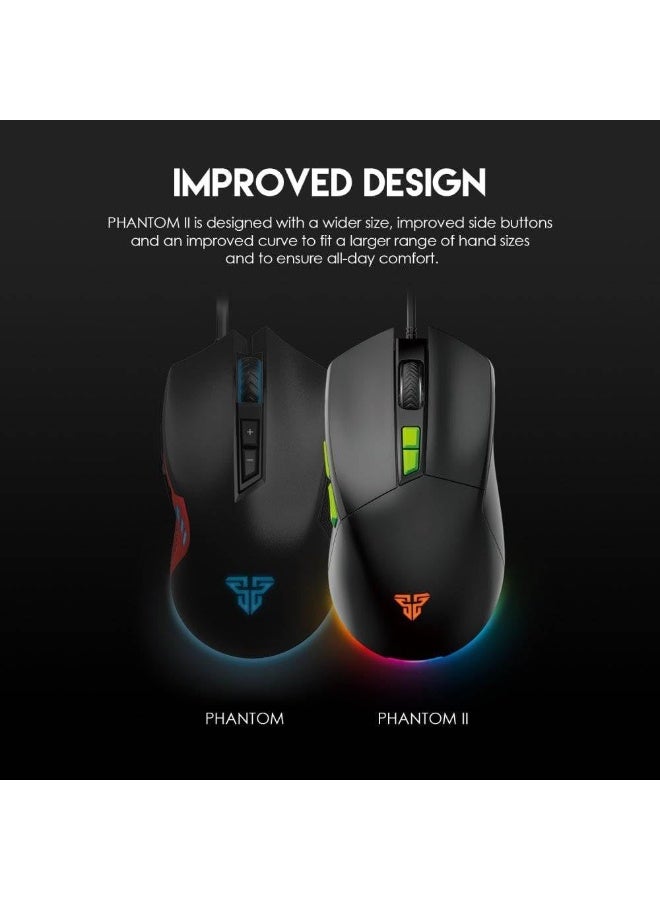 فانتيك ماوس الألعاب VX6 PHANTOM II - مستشعر بصري 7,200 نقطة لكل بوصة - مع برنامج - Image 5