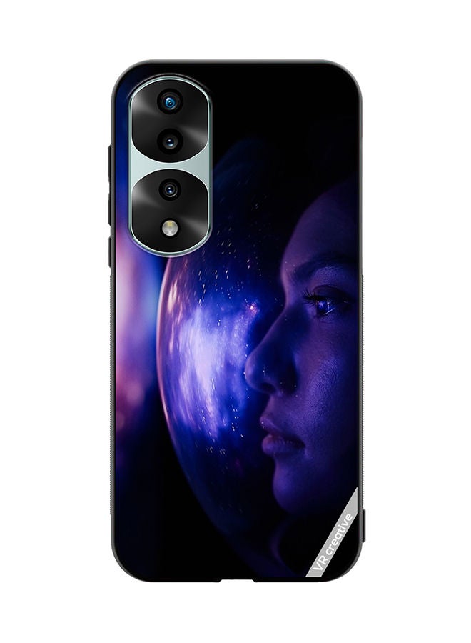 VR CREATIVE Protective Case Cover For Honor 70 Pro plus Woman Astronaut In Space On Planet Orbit Design Multicolour - Image 1