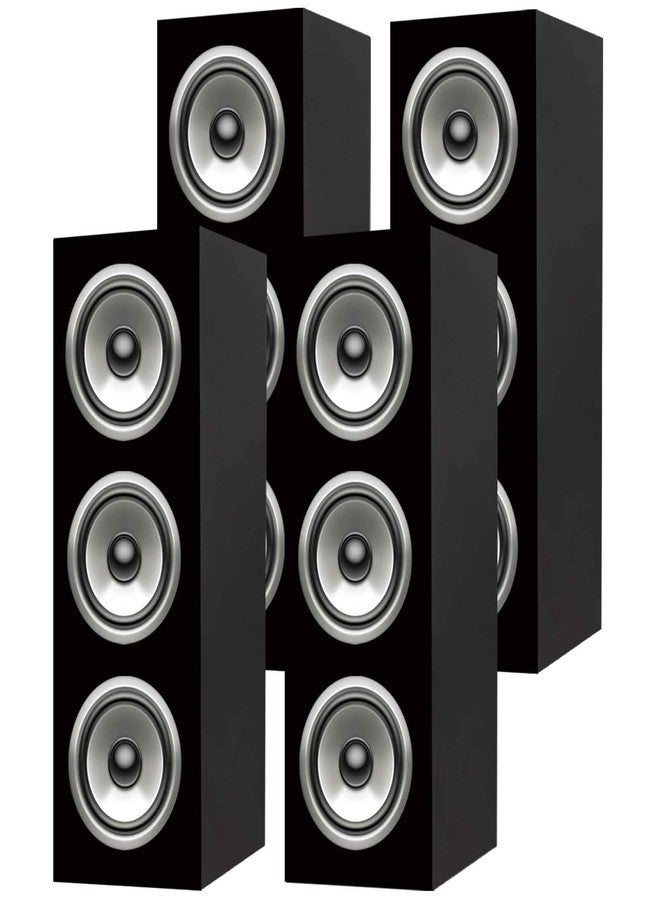 8HREST 4 Pcs 80s 90s Party Decorations Hip Hop Party Favor Large Paper Boombox Boxes for Retro 1980s 1990s Theme Music Neon Decoration 17 x 6 x 6 Inches (Classic) - Image 1