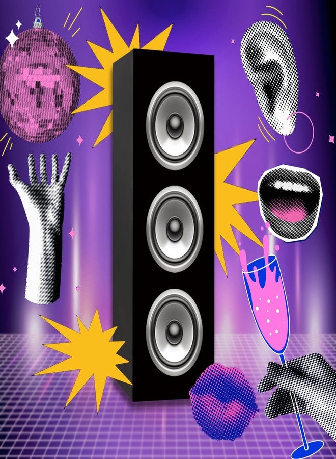 8HREST 4 Pcs 80s 90s Party Decorations Hip Hop Party Favor Large Paper Boombox Boxes for Retro 1980s 1990s Theme Music Neon Decoration 17 x 6 x 6 Inches (Classic) - Image 4