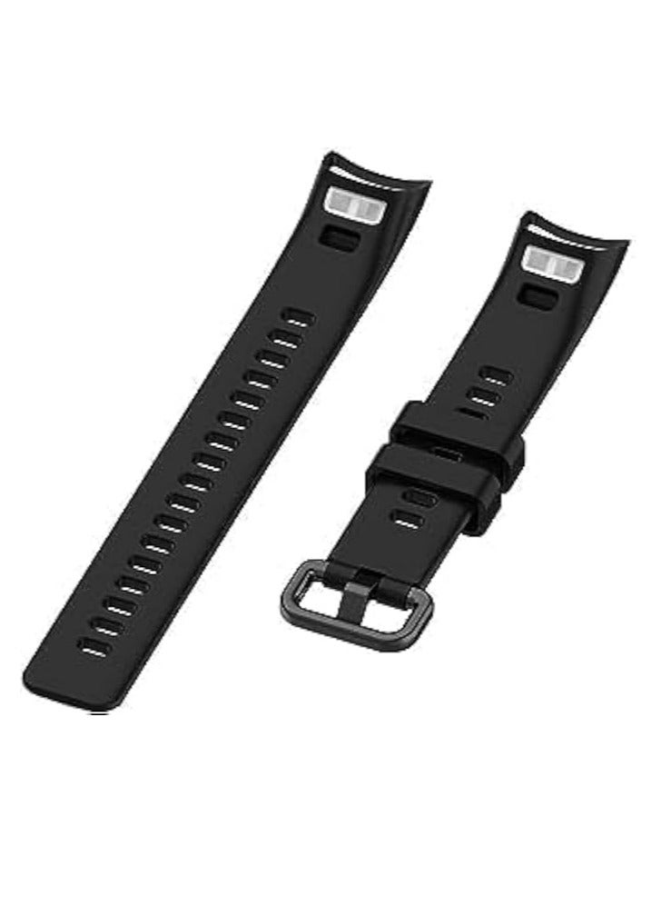 Generic Silicone Wristband For Huawei Honor Band 4/Band 5 Smart Watch Replacement Bracelet Strap -Black - Image 4