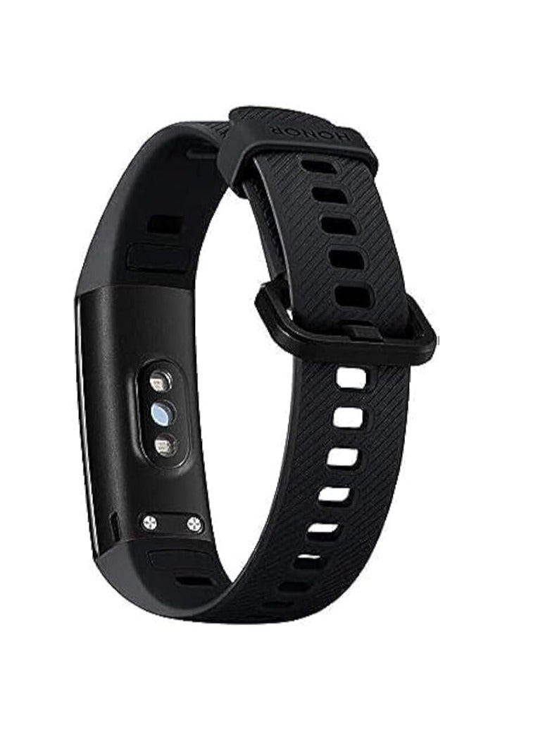 Generic Silicone Wristband For Huawei Honor Band 4/Band 5 Smart Watch Replacement Bracelet Strap -Black - Image 3