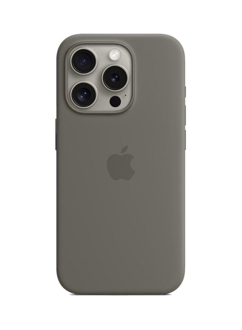 Wtech Apple iPhone 15 Pro 2023 Soft Liquid Silicone Case Cover - Titanium - Image 2