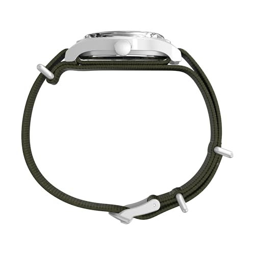 TIMEX ساعة Timex للرجال Mk1 36 مم بحزام أخضر وقرص أسود وعلبة من الفولاذ المقاوم للصدأ - Image 3