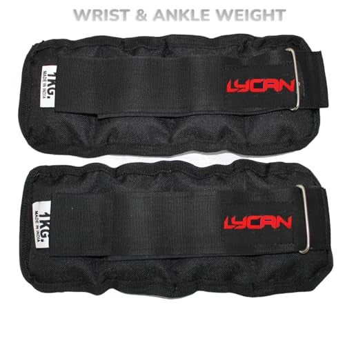 Lycan Wrist/Ankle Weights 2 kg (1 kg Each x 2 pc), rubber, black (1 kg pair) - Image 3