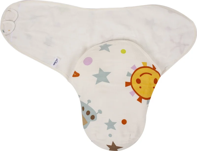 Sevi Bebe Sevibebe Organic Muslin Swaddle Space Pattern