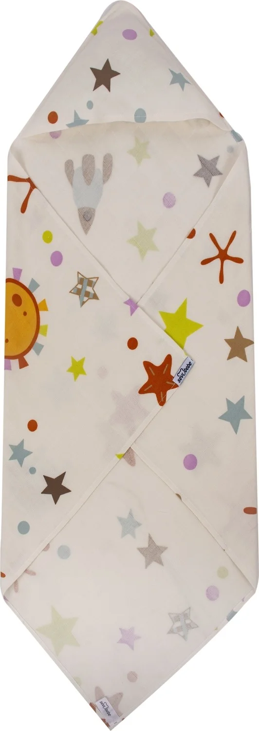 Sevi Bebe Sevibebe Organic Muslin Swaddle Space Pattern