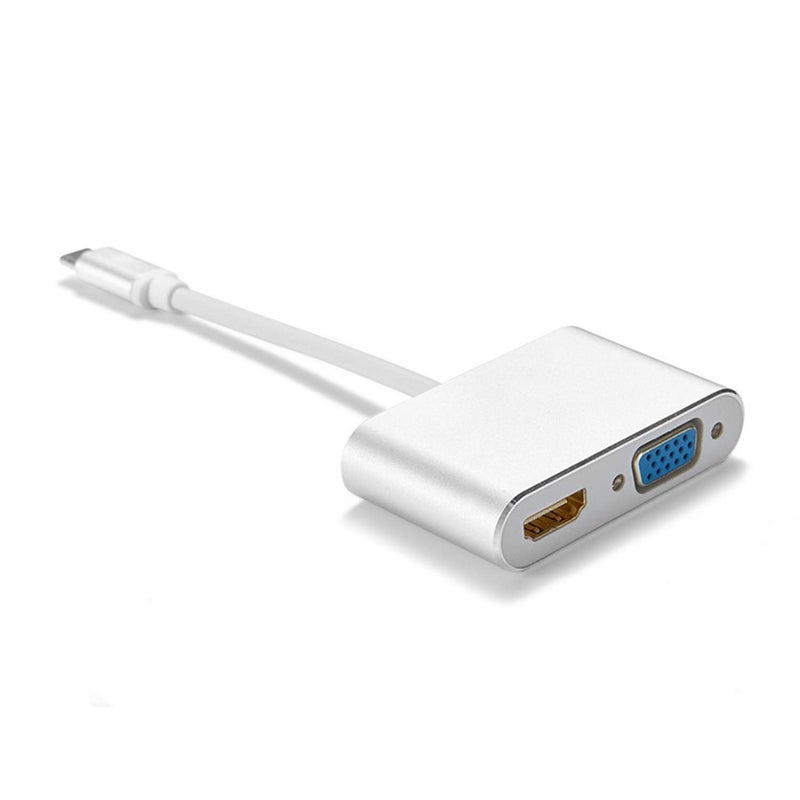 TELEKART Thunderbolt USB 3.1 Type-C to VGA with HDMI, USB 3.0 and Type-C Multiport for Display, Adapter Suitable for iOS - Image 2