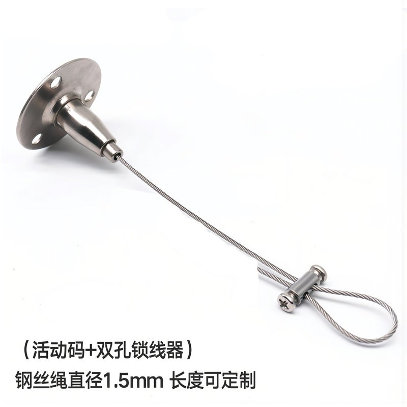 Stainless Steel Wire Hanging Rope 1.5mm Dia 0.5m Disc Mount Heavy Duty for Sign Light - Image 5