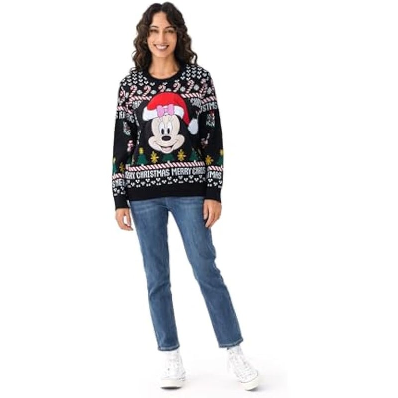 Loquat DISNEY Mickey and Friends Family Matching  Hooded Sweatshirt Casual Mickey Snow Pattern Long Sleeve Pullover Hoodies - Image 2