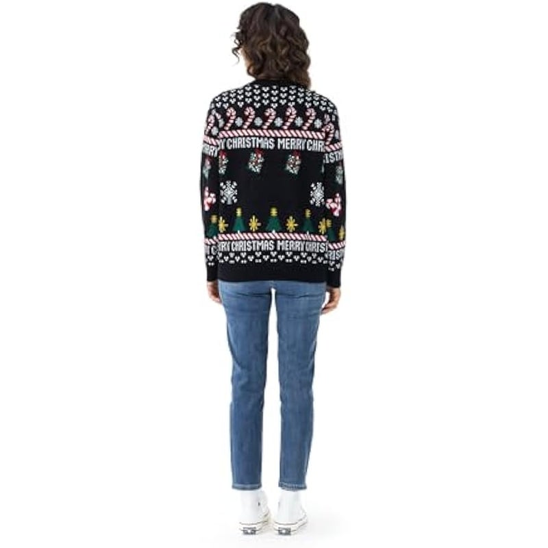 Loquat DISNEY Mickey and Friends Family Matching  Hooded Sweatshirt Casual Mickey Snow Pattern Long Sleeve Pullover Hoodies - Image 3