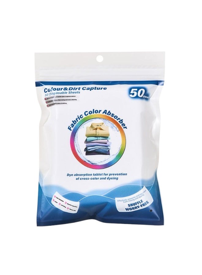 Color Catcher Laundry Sheets - 50 Piece Dye Absorber Sheet Pack | Protects Clothes from Color Bleeding, Prevents Fabric Staining During Wash, Ideal for Travel, Dorm, and Home Laundry Use - Image 1