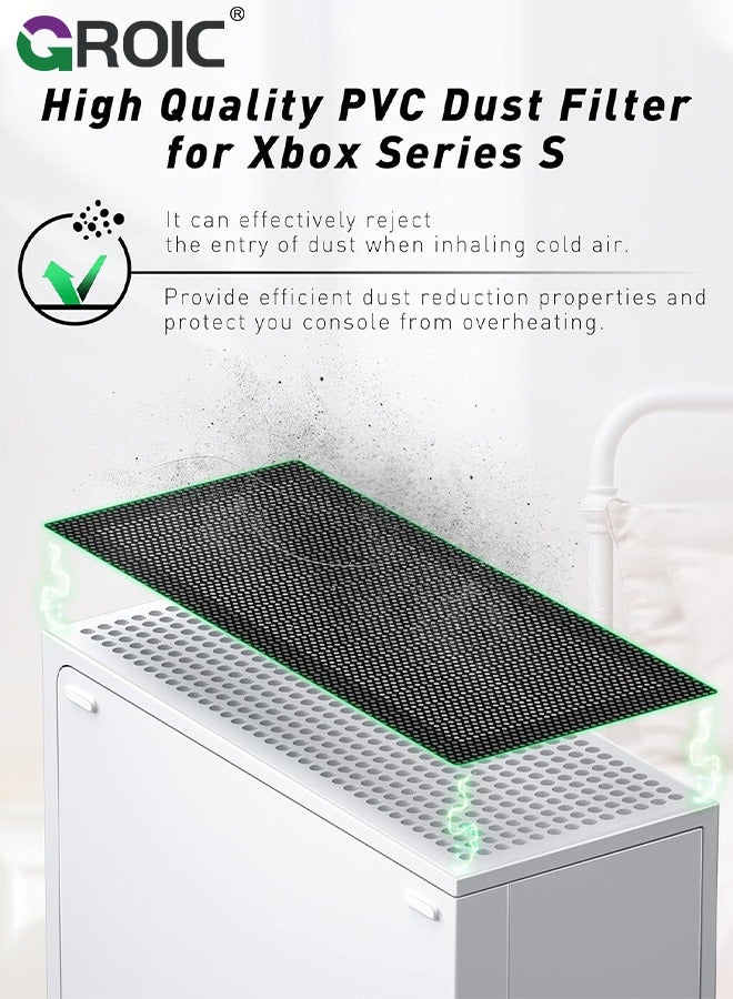 GROIC Dust Plugs for Xbox Series S, Dust Filter Kit Accessories with 7 Silicone Dust Plugs and 4 PVC Meshs Set, Anti-dust Cover Dustproof Plug for Xbox Series S Console  - Image 2