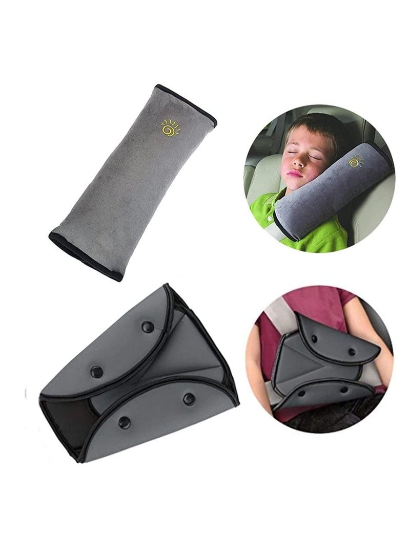 Excefore Auto Pillow Seat Belt,2 Pieces Car Seatbelt Safety Cover, Soft Vehicle Headrest Firm Shoulder Neck Support Strap Adjuster for Children - Image 1