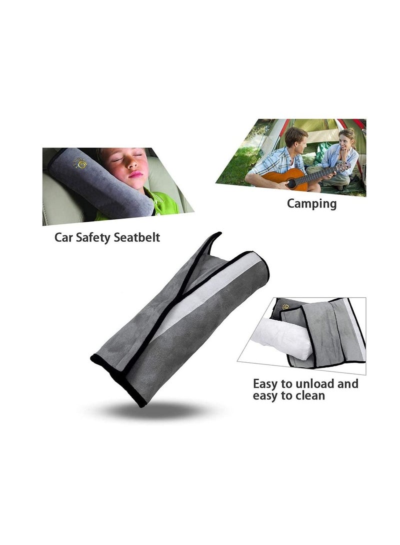 Excefore Auto Pillow Seat Belt,2 Pieces Car Seatbelt Safety Cover, Soft Vehicle Headrest Firm Shoulder Neck Support Strap Adjuster for Children - Image 5