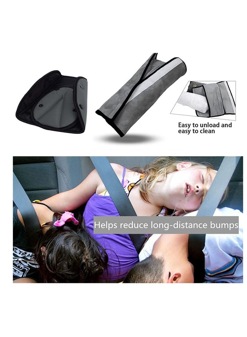 Excefore Auto Pillow Seat Belt,2 Pieces Car Seatbelt Safety Cover, Soft Vehicle Headrest Firm Shoulder Neck Support Strap Adjuster for Children - Image 2