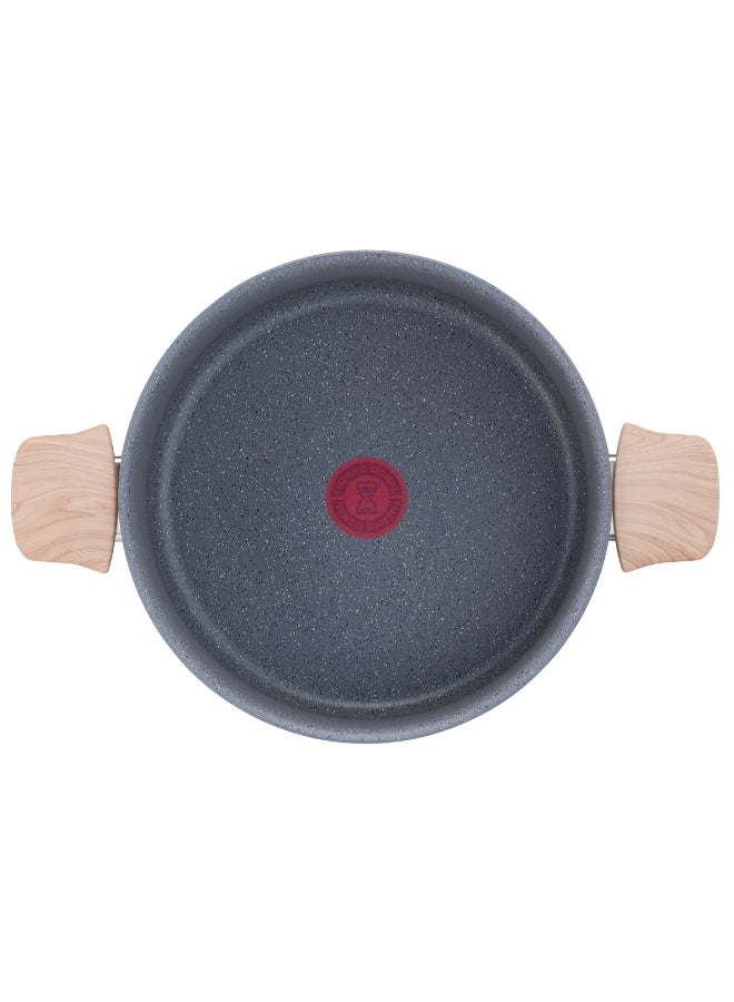 TEFAL Cooking Pot | Natural Force 24 Casserole |Easy cleaning | Mineralia+ non-stick coating | Natural minerals | Thermo-signal | Healthy cooking | Safe | Made in France | 2 Years Warranty | G2664683 Grey - Image 4