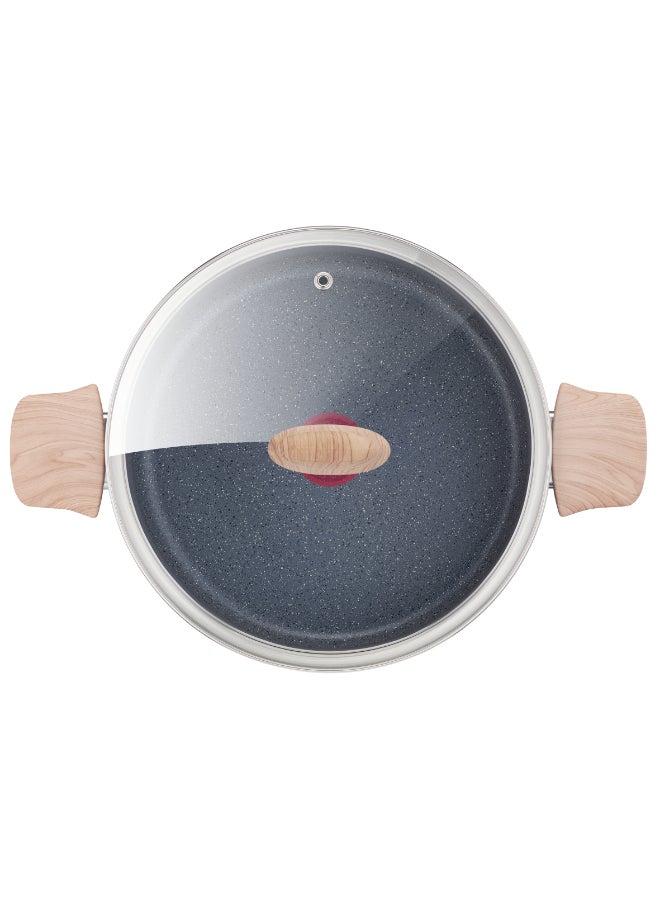 TEFAL Cooking Pot | Natural Force 24 Casserole |Easy cleaning | Mineralia+ non-stick coating | Natural minerals | Thermo-signal | Healthy cooking | Safe | Made in France | 2 Years Warranty | G2664683 Grey - Image 5
