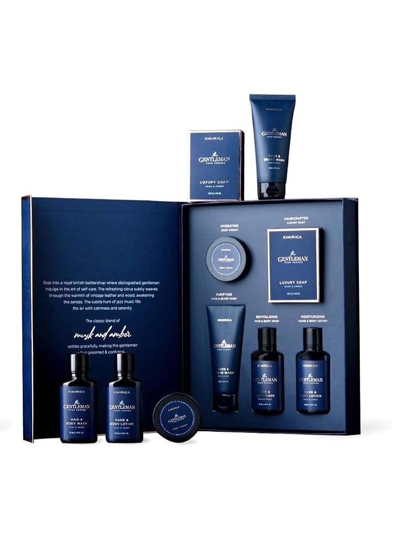 Kimirica Gift Set For Men's The Gentlemen Experience Set 5in1 Grooming kit for Mens,Boyfriend, Husband & Brother For Anniversary, Birthday & All Ocassions With Goodness of Niacinamide & Hylauronic Acid - Image 2