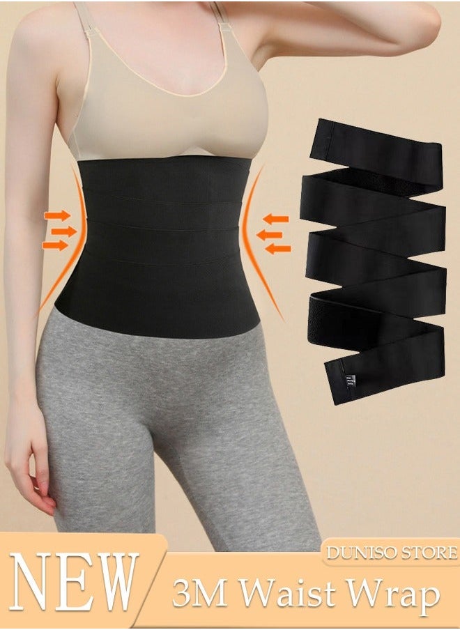 Generic 3M Waist Wrap for Stomach Waist Belt Waist Trainer for Women Post Partum with Loop Design Tightness Adjustable Invisible Tummy Bandage Wrap Waist  - Image 1