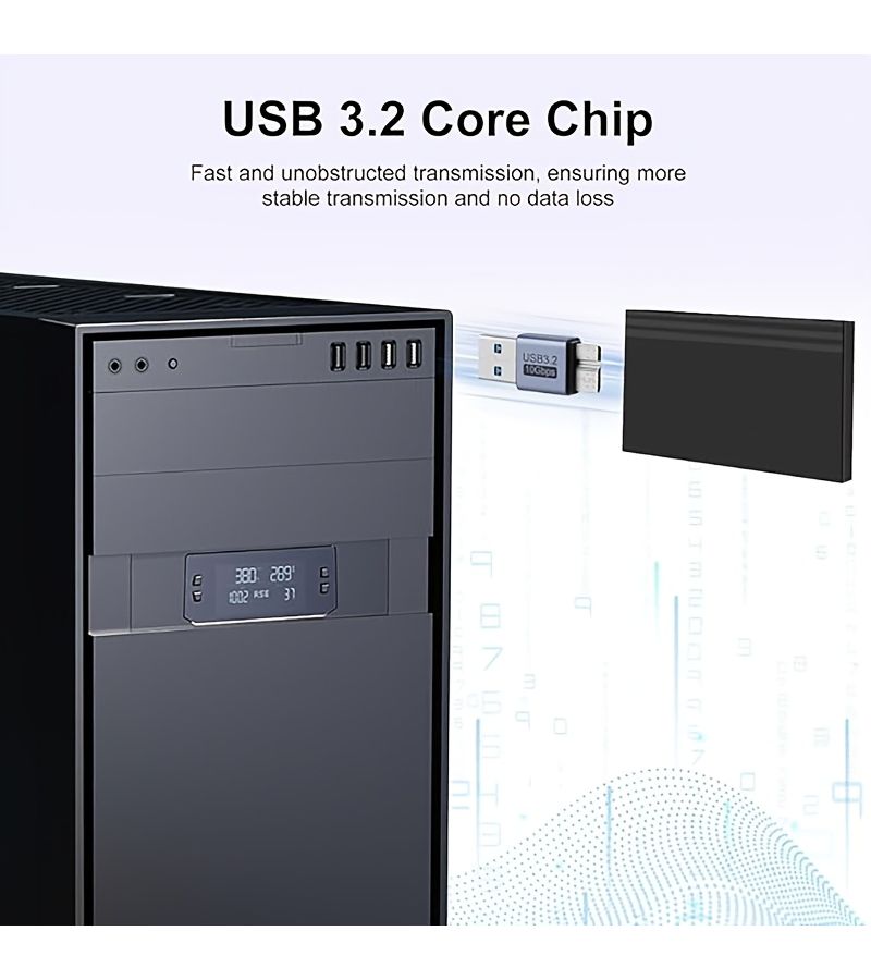 10Gbps USB 3.1 to Micro B Cable Adapter 2pcs USB 3.0 Male Connector - Image 4