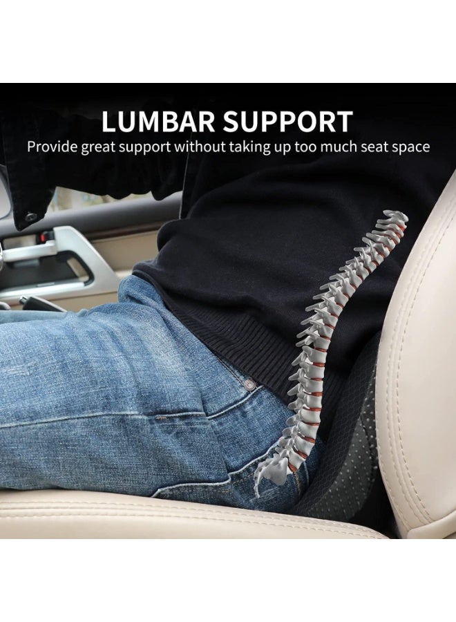 Car Seat Cushion - Memory Foam Car Seat Pad - Sciatica  Lower Back Pain Relief - Car Seat Cushions for Driving - Road Trip Essentials for Drivers(Black) - Image 2