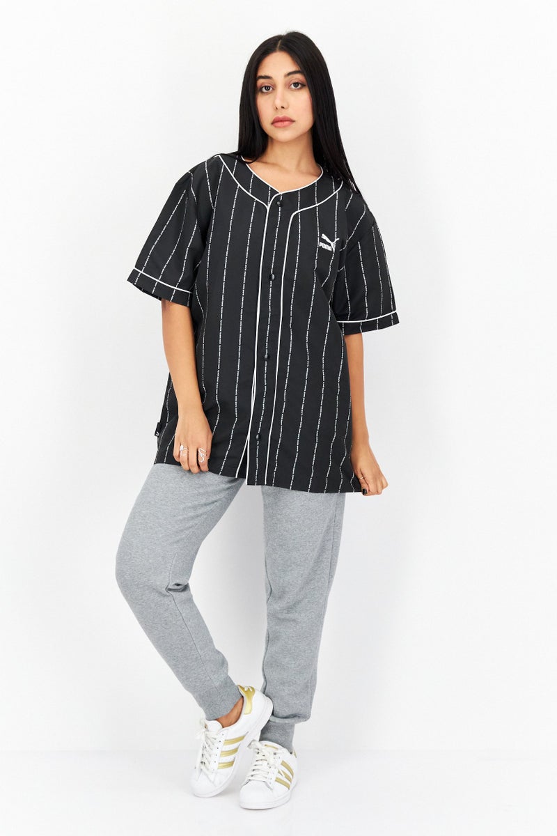 PUMA Women Sportswear Fit Brand Logo Training Top, Black Combo - Image 3