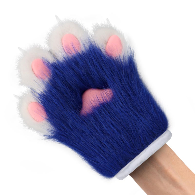 hbbhml Fluffy Paw Gloves Animal Cat Wolf Dog Fox Costume Cosplay Accessories Halloween Christmas Party for Adults - Image 3