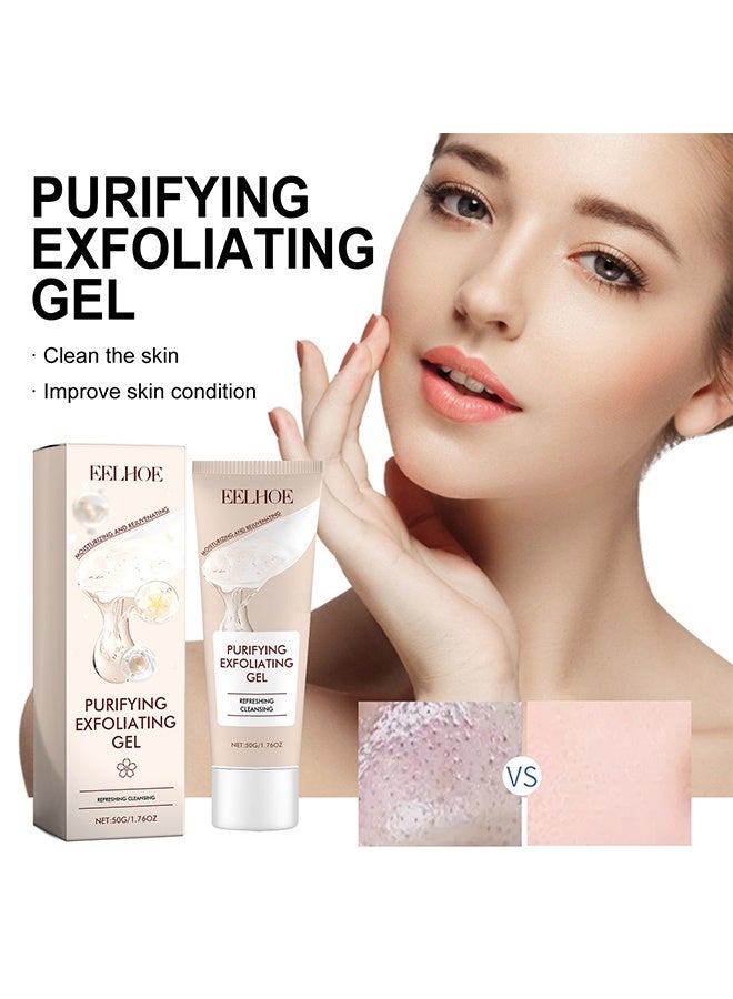 إيلهو جل تقشير منقي ، مقشر مقشر ، تنظيف عميق للوجه ، ترطيب وترطيب ، جل مرطب منقي للعناية بالوجه والجسم (50 جم / 1.76 أونصة) - Image 2
