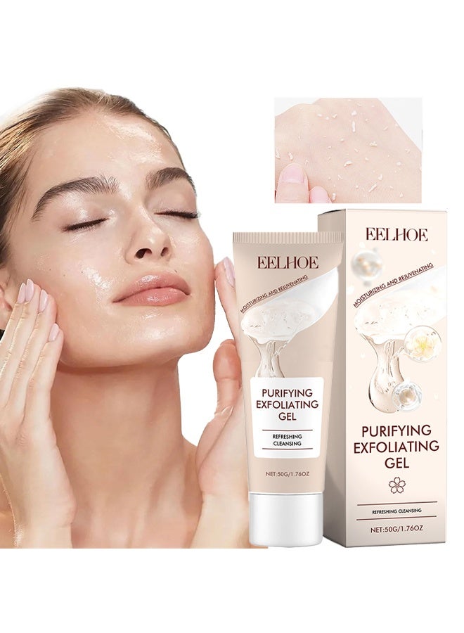 إيلهو جل تقشير منقي ، مقشر مقشر ، تنظيف عميق للوجه ، ترطيب وترطيب ، جل مرطب منقي للعناية بالوجه والجسم (50 جم / 1.76 أونصة) - Image 1