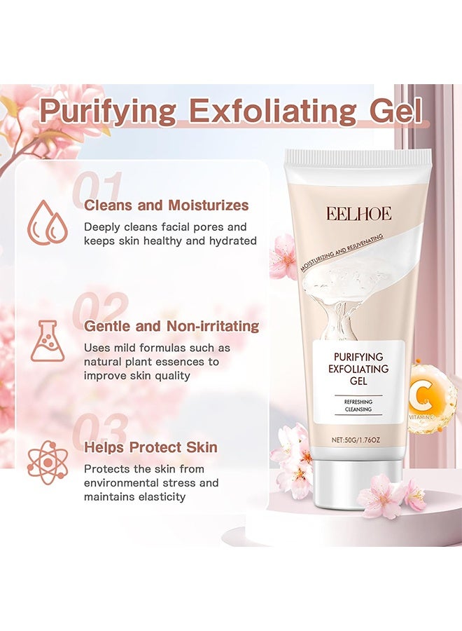 إيلهو جل تقشير منقي ، مقشر مقشر ، تنظيف عميق للوجه ، ترطيب وترطيب ، جل مرطب منقي للعناية بالوجه والجسم (50 جم / 1.76 أونصة) - Image 4