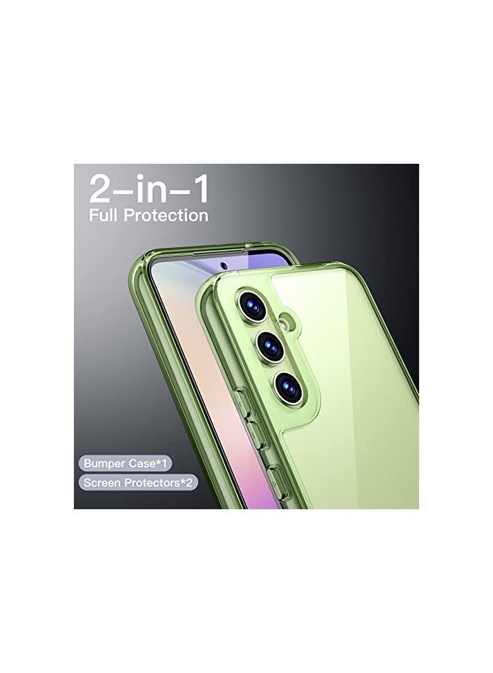 JETech 2 in 1 Case for Samsung Galaxy A54 5G 6.4-Inch with 2-Pack Screen Protector, Tempered Glass Film, Shockproof Bumper Phone Protective Cover Clear Back (Clear) - Image 5