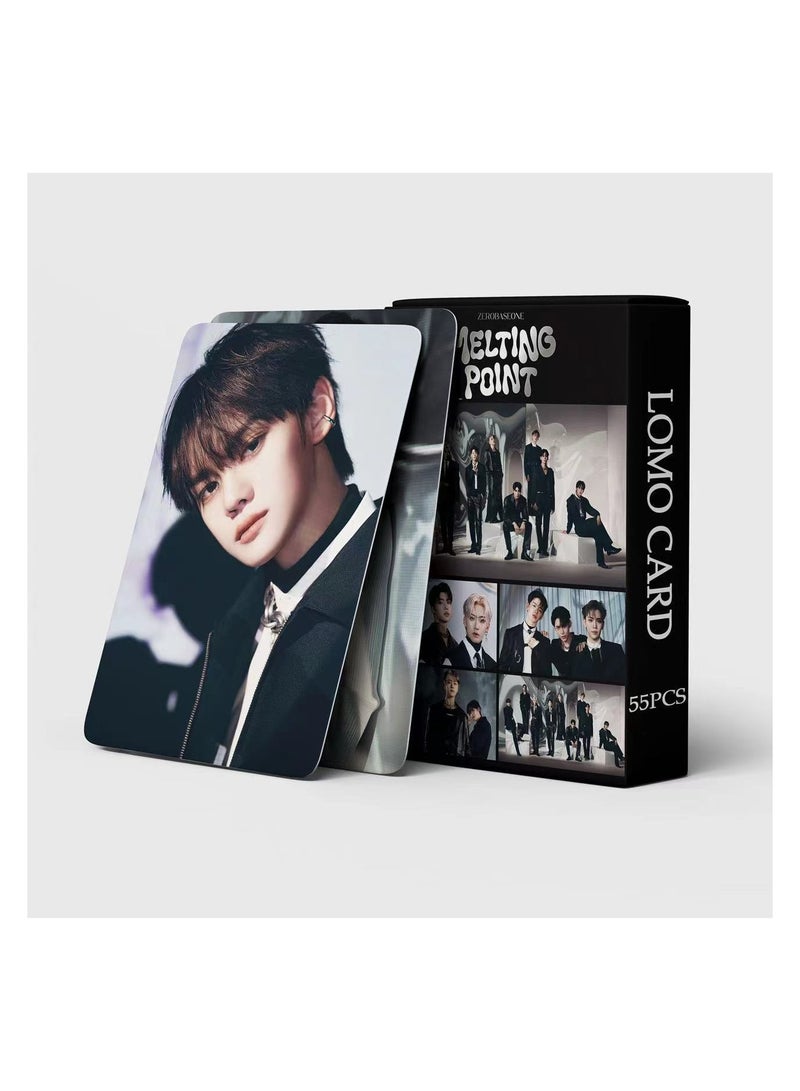 NIBEMINENT 55 Pcs Kpop ZEROBASEONE MELTING POINT Lomo Cards Card For Fans Collection Gifts