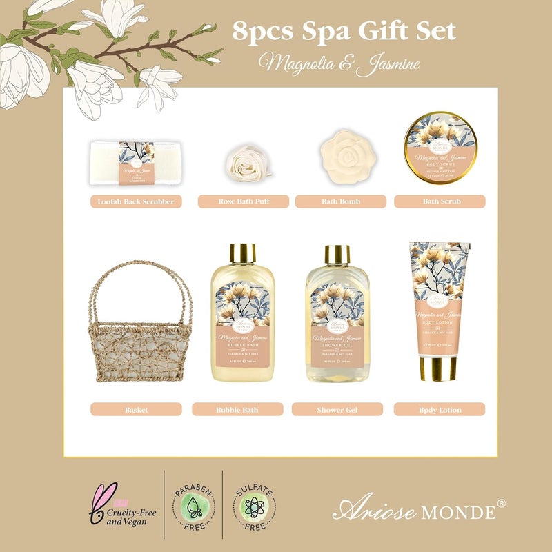 ArioseMonde Magnolia & Jasmine Home Spa Gift Basket - Image 2