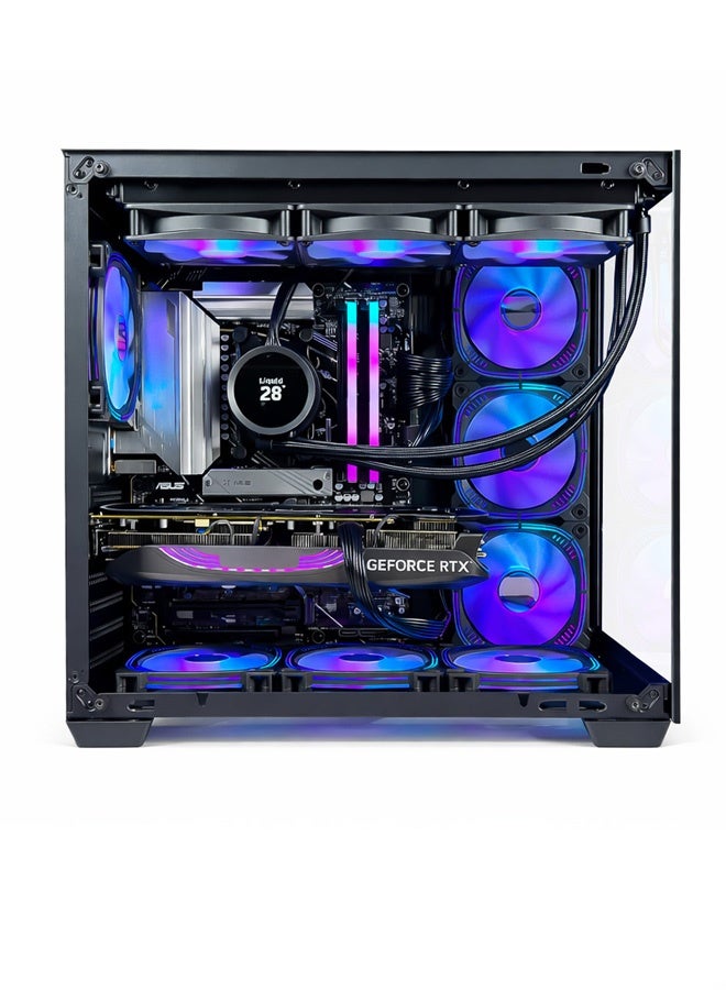 Game Sekret كمبيوتر ألعاب Spectre – معالج Intel Core i9-14900K | بطاقة رسومات GeForce RTX 5070 بسعة 12 جيجابايت | ذاكرة DDR5 بسعة 32 جيجابايت – قرص NVMe SSD بسعة 1 تيرابايت | مبرد سائل 360 مم مزوّد بشاشة LCD – لوحة أم Z790 – مزود طاقة 850 واط بمعيار Gold | WiFi – Bluetooth – نظام Windows 11 Pro | كمبيوتر مكتبي Game Sekret | ضمان لمدة سنة واحدة black - Image 2