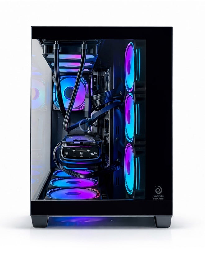 Game Sekret كمبيوتر ألعاب Spectre – معالج Intel Core i9-14900K | بطاقة رسومات GeForce RTX 5070 بسعة 12 جيجابايت | ذاكرة DDR5 بسعة 32 جيجابايت – قرص NVMe SSD بسعة 1 تيرابايت | مبرد سائل 360 مم مزوّد بشاشة LCD – لوحة أم Z790 – مزود طاقة 850 واط بمعيار Gold | WiFi – Bluetooth – نظام Windows 11 Pro | كمبيوتر مكتبي Game Sekret | ضمان لمدة سنة واحدة black - Image 3