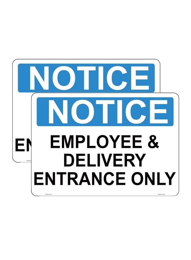 Haobase 2 Pcs Notice Employee & Delivery Entrance Sign Sticker 25 Cm X 17.5 Cm Self Adhesive Vinyl - Image 2