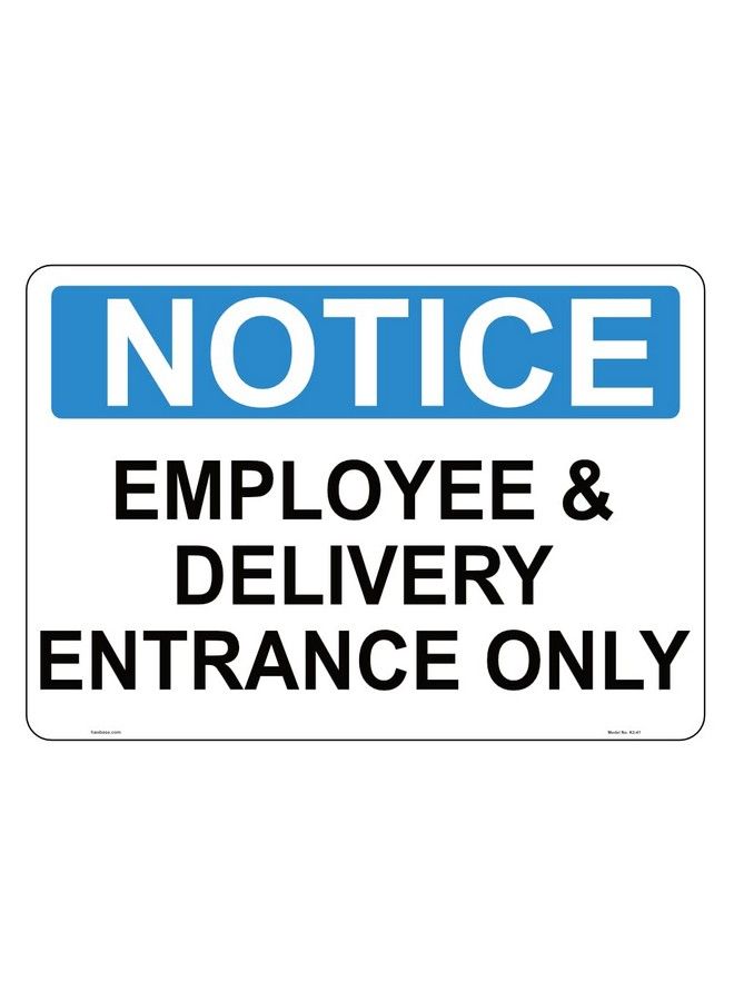 Haobase 2 Pcs Notice Employee & Delivery Entrance Sign Sticker 25 Cm X 17.5 Cm Self Adhesive Vinyl - Image 3