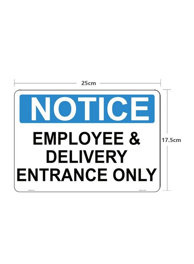Haobase 2 Pcs Notice Employee & Delivery Entrance Sign Sticker 25 Cm X 17.5 Cm Self Adhesive Vinyl - Image 4