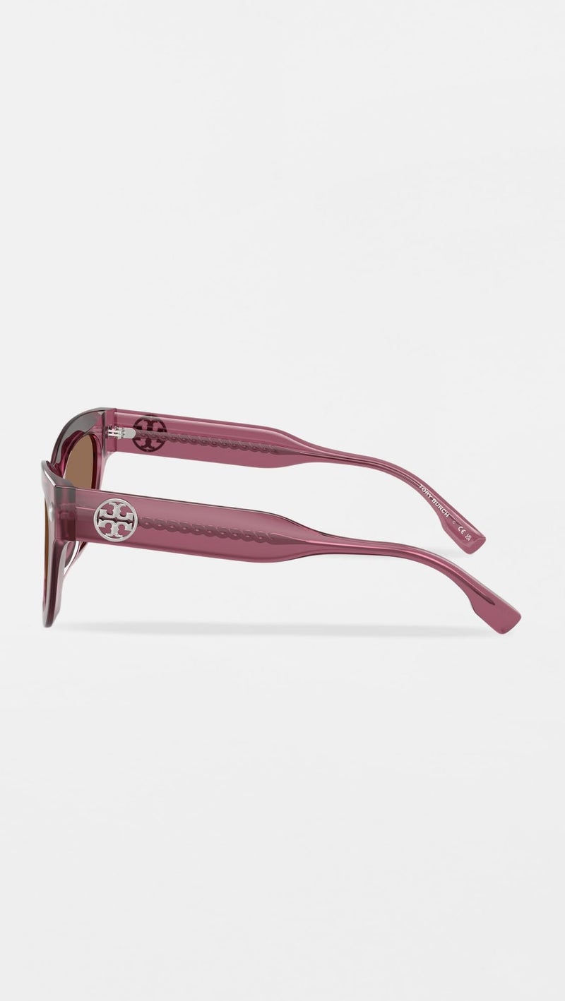 Tory Burch Brown Gradient Cat Eye Ladies Sunglasses TY7208U 172813 54 - Image 3